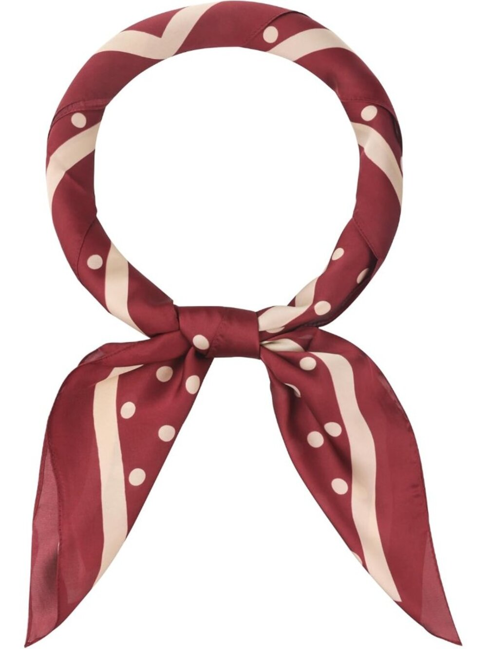 Vintage Polka Dot Large 35" Satin Silk Scarf | Square Neckerchief & Head Wrap